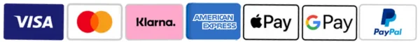 Akzeptierte Zahlungsarten: Visa, Mastercard, Klarna, American Express, Apple Pay, Google Pay und PayPal